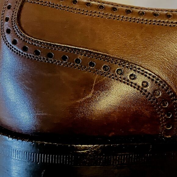 Mezlan Florence Shoes Cap Toe Pebbled Leather Oxford 8 Men Burgundy Oxblood main image 8